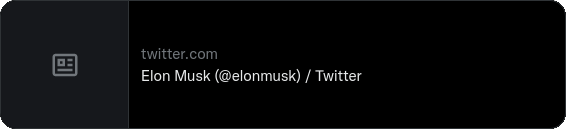 Screenshot of a Twitter card for Elon Musk's profile